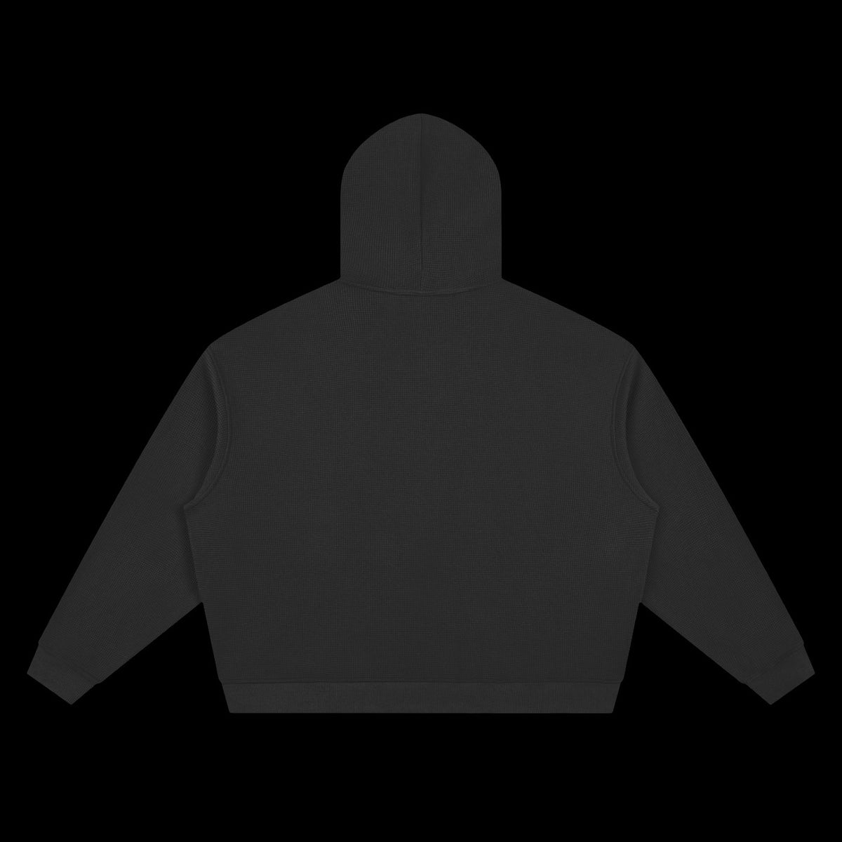Unisex Waffle Boxy Full Zip Hoodie