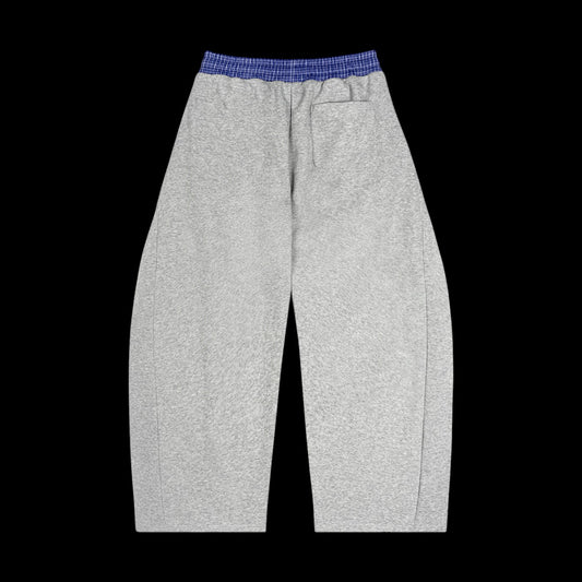Plaid Waistband Barrel Sweatpants