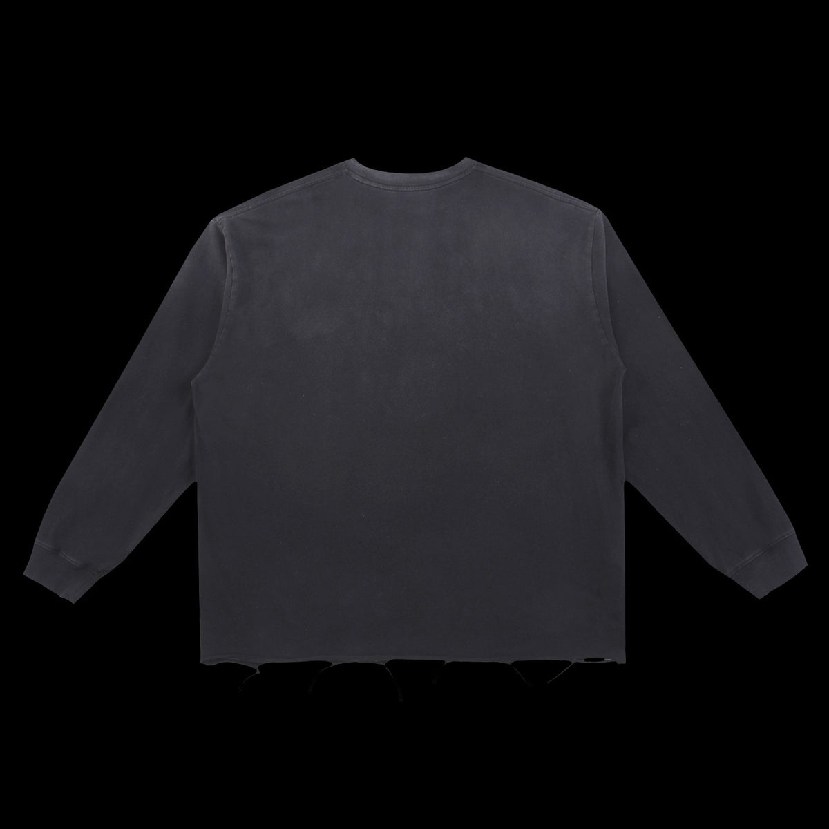 Snow Wash Raw Edge Cotton T-Shirt