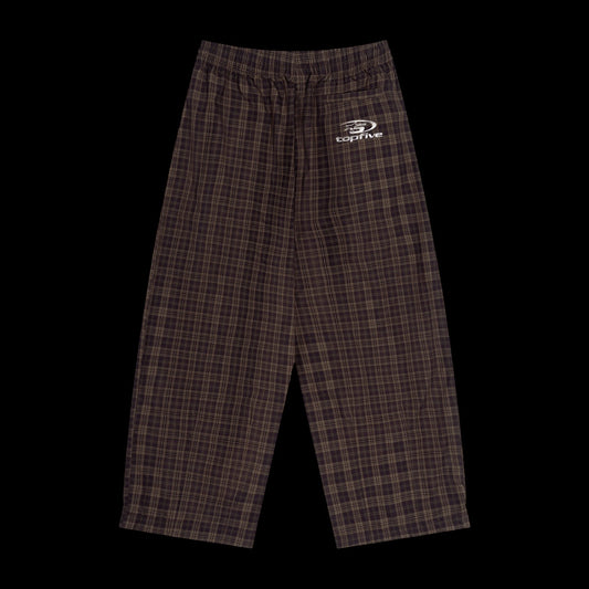Unisex Plaid Wide Leg Pants