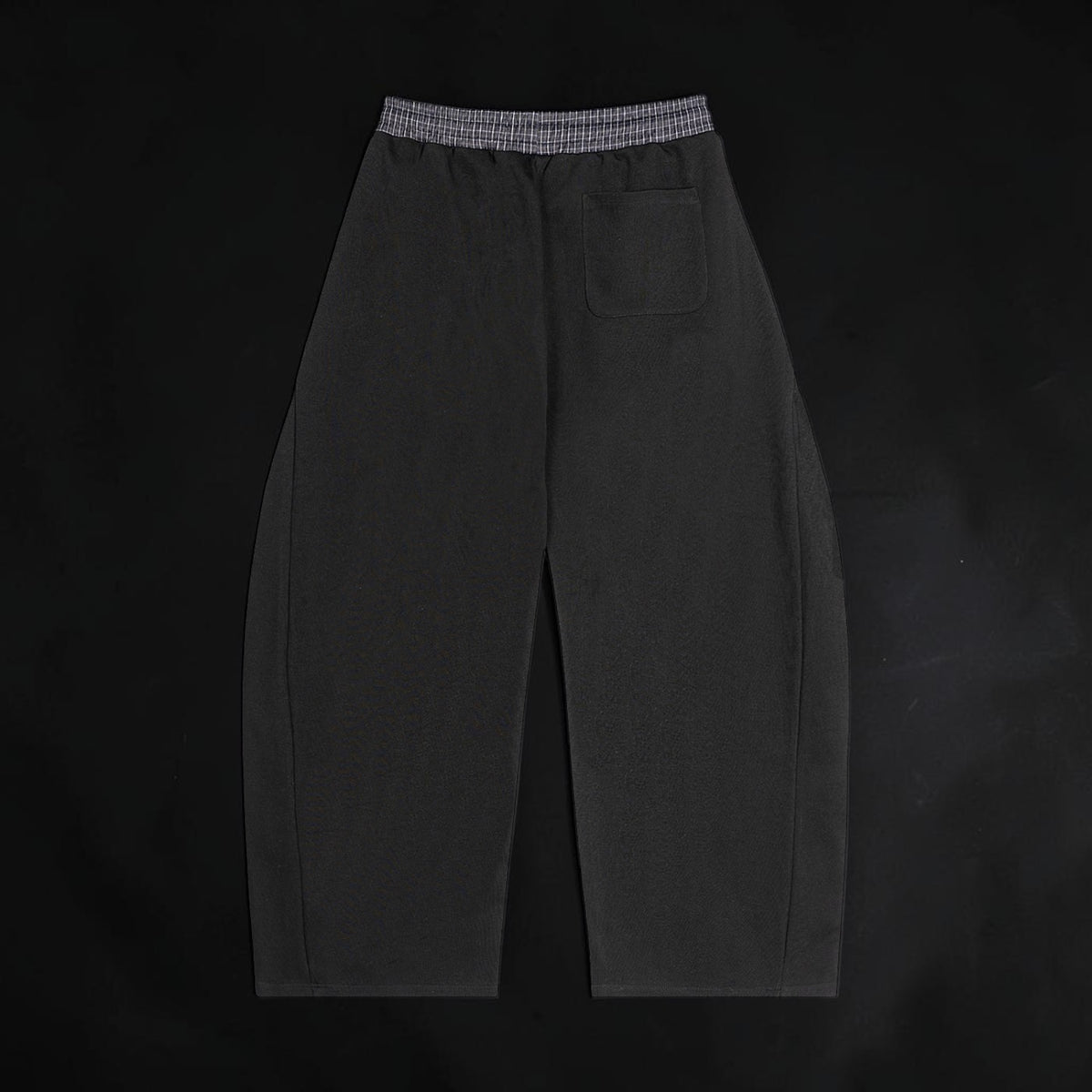 Plaid Waistband Barrel Sweatpants