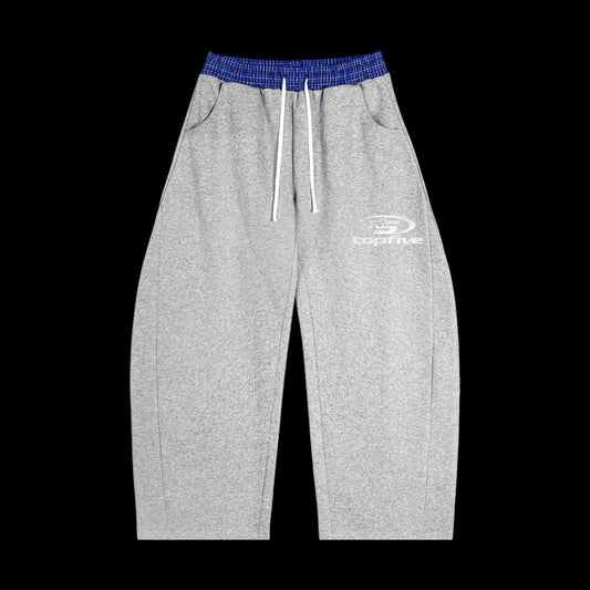 Plaid Waistband Barrel Sweatpants