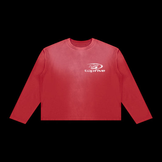 Unisex Sunfade Boxy Long Sleeve T-Shirt