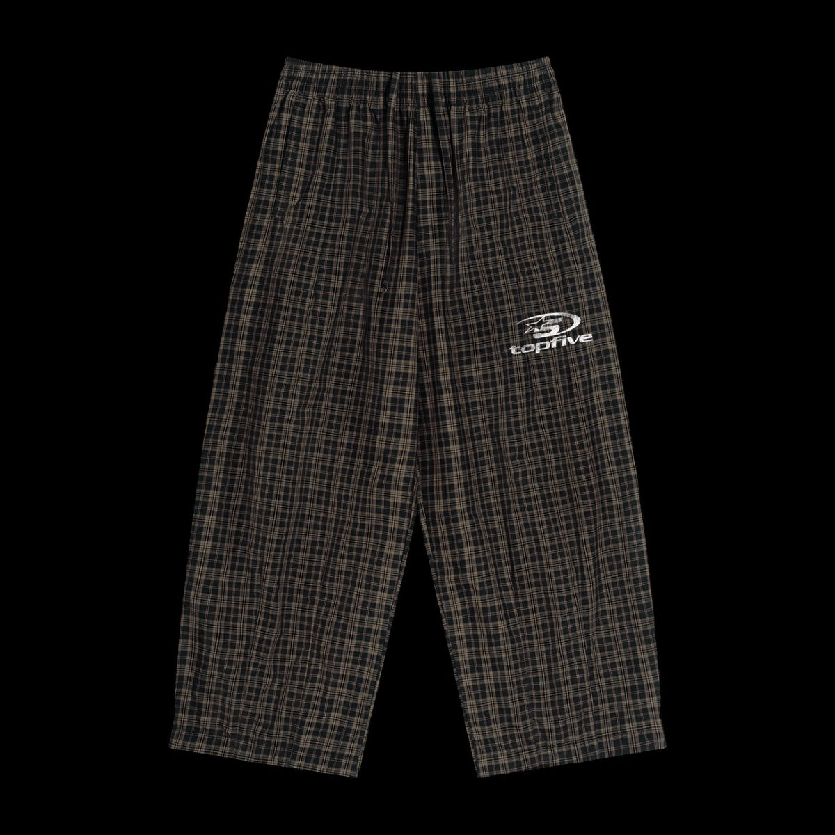 Unisex Plaid Wide Leg Pants