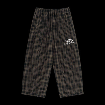 Unisex Plaid Wide Leg Pants