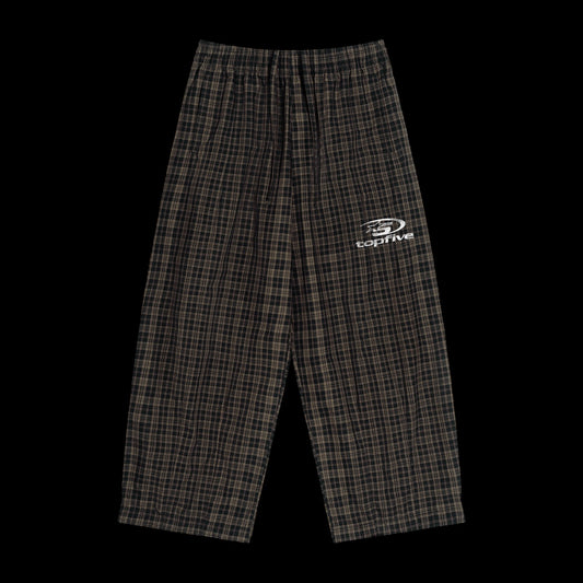Unisex Plaid Wide Leg Pants