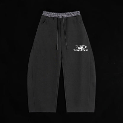 Plaid Waistband Barrel Sweatpants