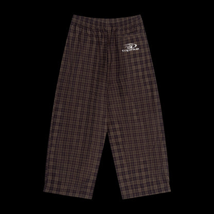 Unisex Plaid Wide Leg Pants