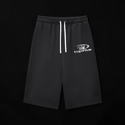 Relaxed Drawstring Three-quarter Sweatpants