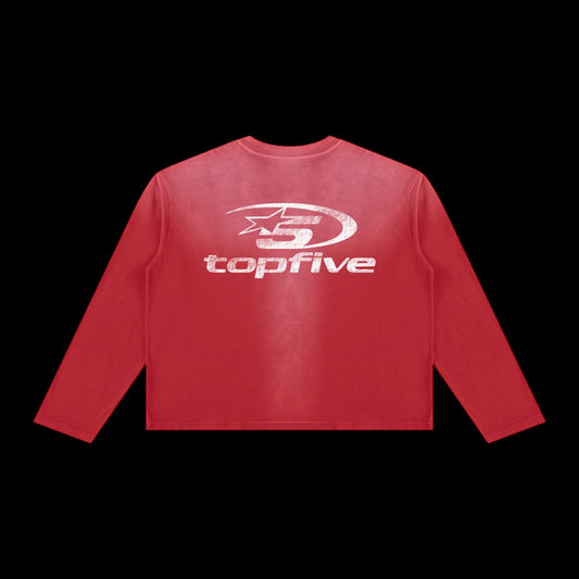Unisex Sunfade Boxy Long Sleeve T-Shirt